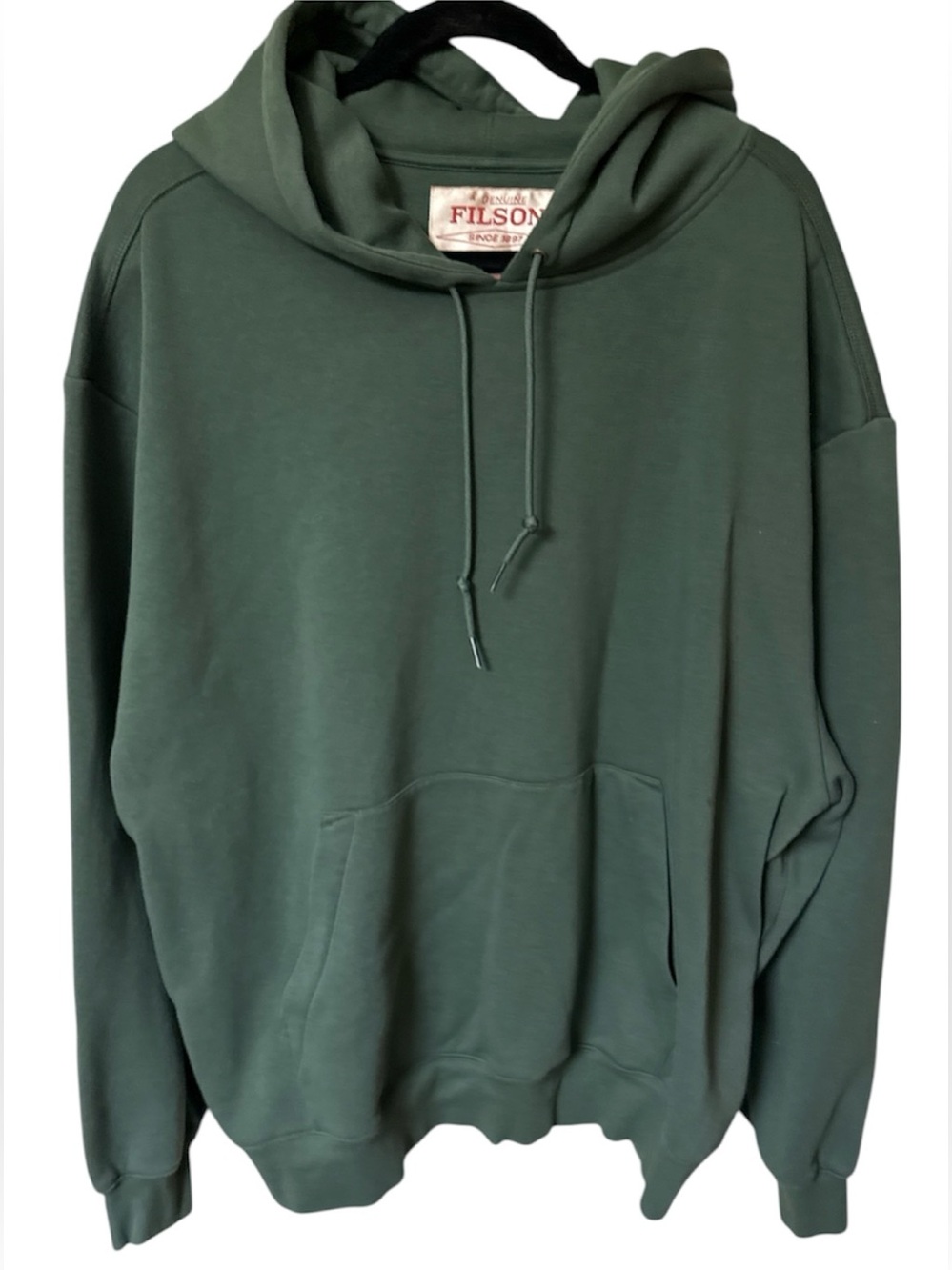 Filson Northwest Midweight Fleece Hoodie Granite/Dark Green Cotton Outdoor XXL